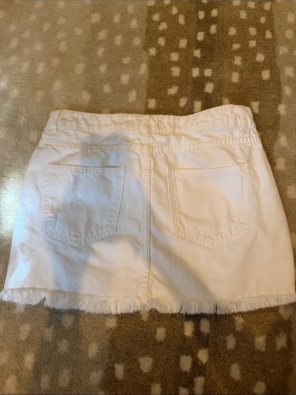 FREE PEOPLE Denim OUT OF THE ORDINARY Mini Skirt